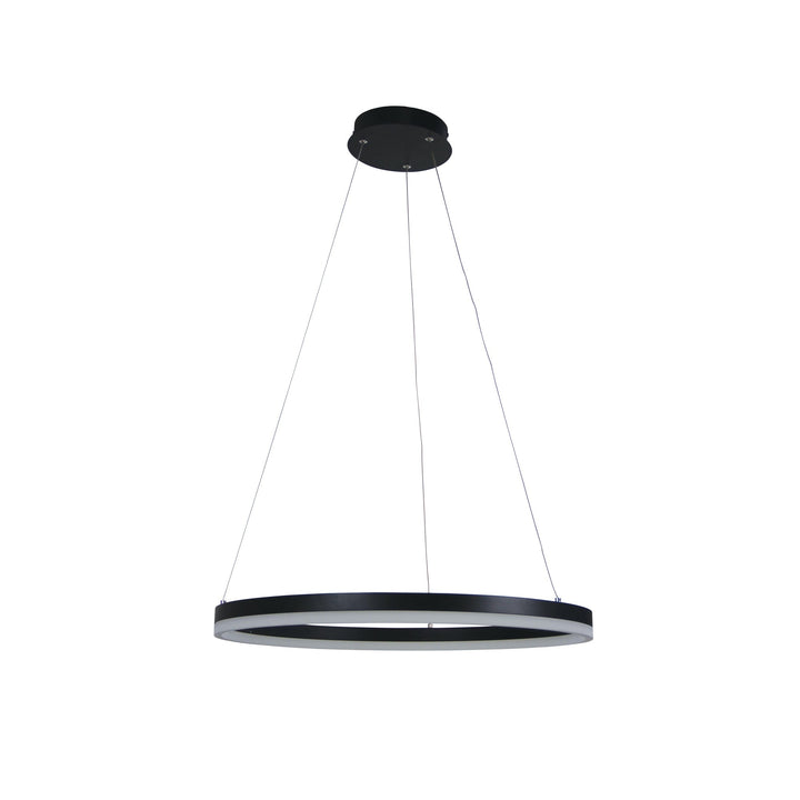 Cronus LED Ring Pendant 600mm Black - OL60934/60BK-LED Pendants-Oriel Lighting