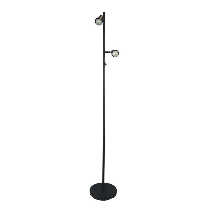 Daxam 2 Light Floor Lamp LED Black - SL98592BK-Floor Lamps-Oriel Lighting