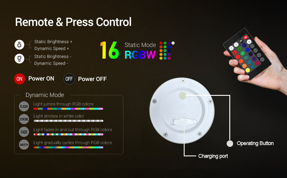 Portable LED ball Decorative Light, AC Charging, 16 RGB Color Changing 26CM Dropli, Decorative Light, a0529034