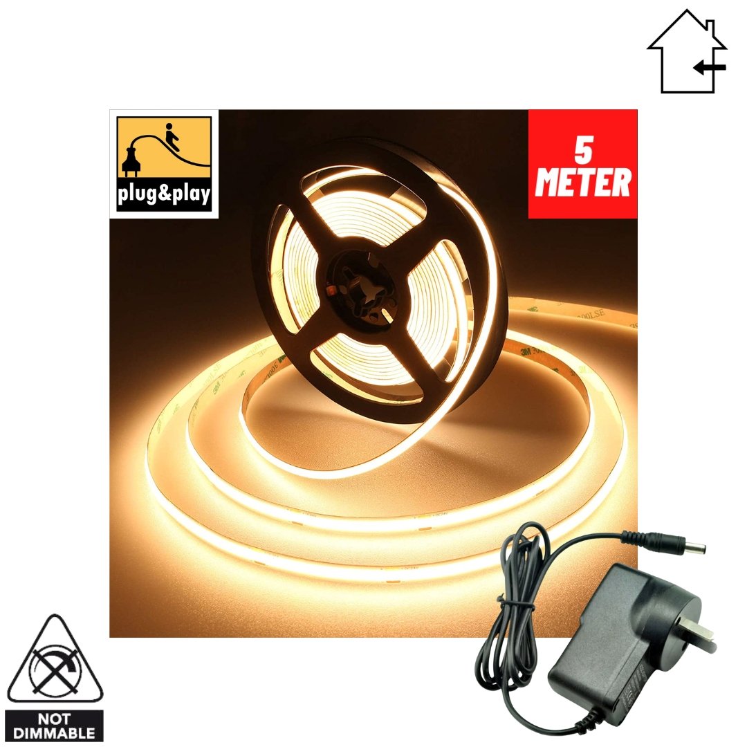 DIY 5 meter Warm White LED Strip Lighting Kit-Strip light-Dropli