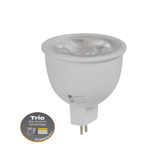 Domus KEY MR16 TRIO- 6W = 35W LED 12V DC Tri-Colour MR16 Globe