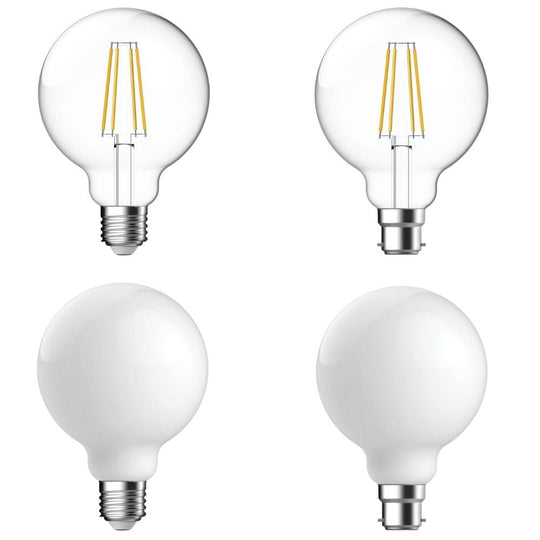 7W LED Dimmable G95 Spherical Shape Filament Glass Globe - B22/E27