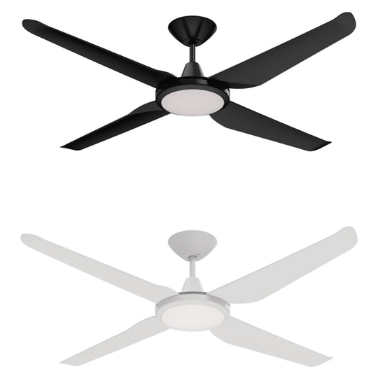 Domus MOTION-52-LIGHT - 4 Blade 52" DC Ceiling Fan with Switchable CCT LED Light
