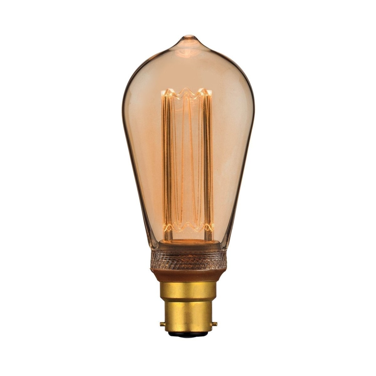 3.5W LED Dimmable Pear ST64 Shape Retro Vintage Filament Globe 1800K - B22/E27 Domus, GLOBES, domus-lrf-st64