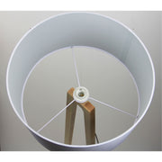 Edra 1 Light Floor Lamp Timber With White Cotton Shade - OL93533WH photo 4