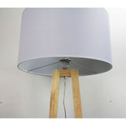 Edra 1 Light Floor Lamp Timber With White Cotton Shade - OL93533WH photo 2