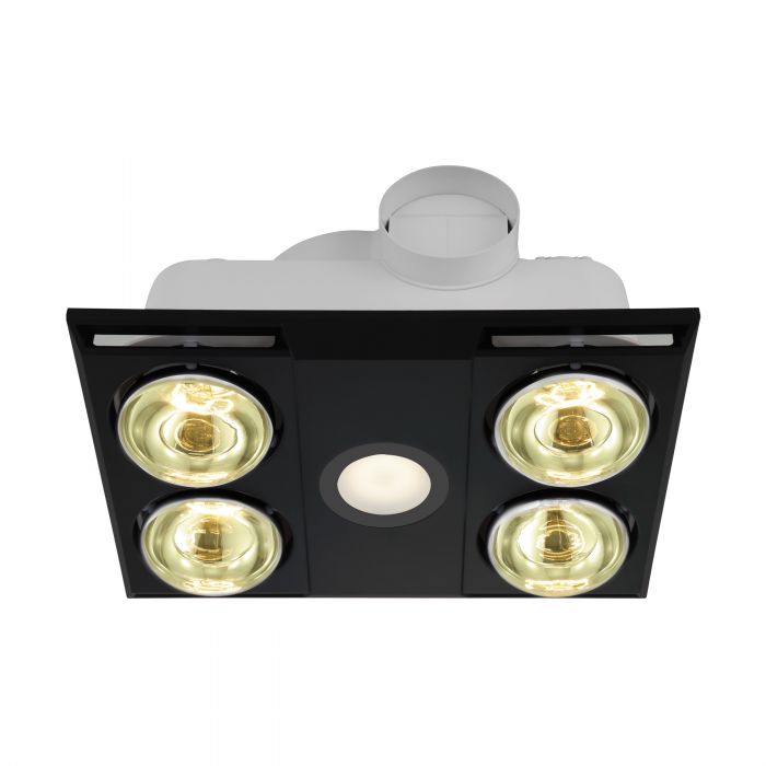 Eglo HEATFLOW Bathroom Heater & Light with 4 Heat Lamp-Bathroom Heaters-Martec