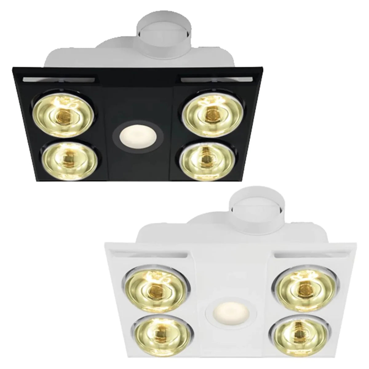 Eglo HEATFLOW Bathroom Heater & Light with 4 Heat Lamp-Bathroom Heaters-Eglo