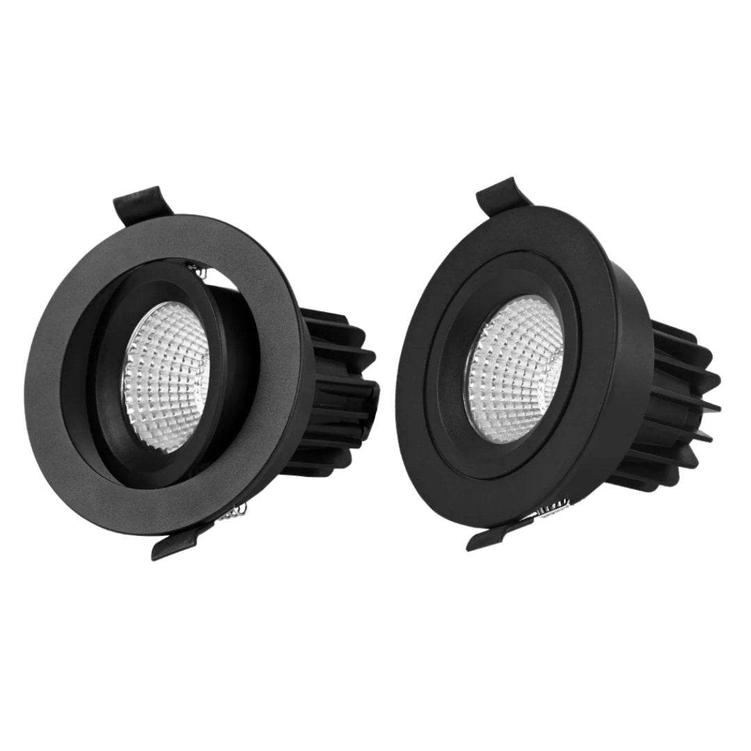 EYRE 13W Tri-Colour Dimmable COB Low-glare Tiltable LED Downlight 90mm Cut Out-LED Downlight-Eclux