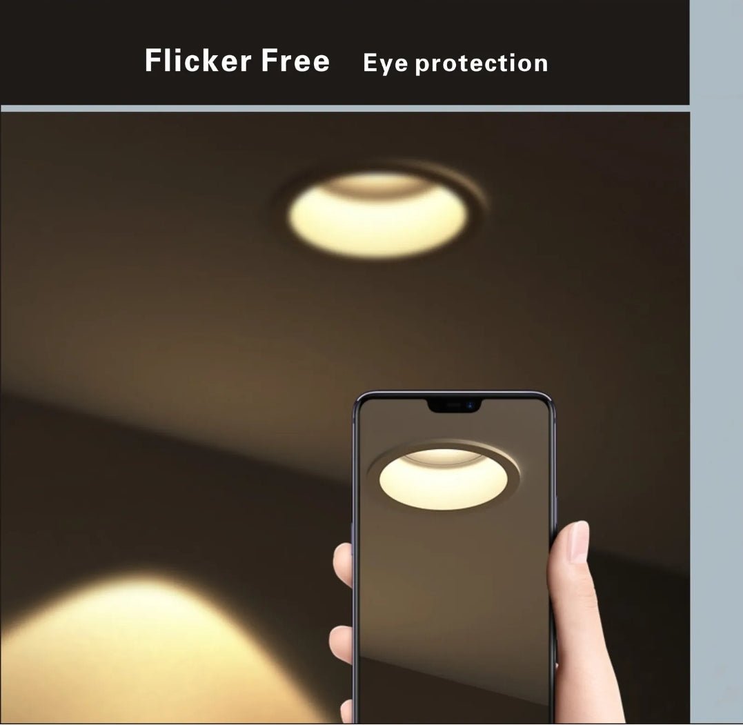 EYRE 13W Tri-Colour Dimmable COB Low-glare Tiltable LED Downlight 90mm Cut Out-LED Downlight-Eclux