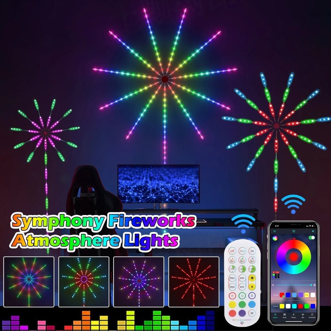 Firework Strip Lights Dream Color RGB Smart Music Sync APP+Remote Control--Dropli