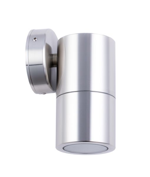 GU10 Exterior Single Fixed Wall Pillar Light 316 Stainless Steel IP65 - PG1FSS