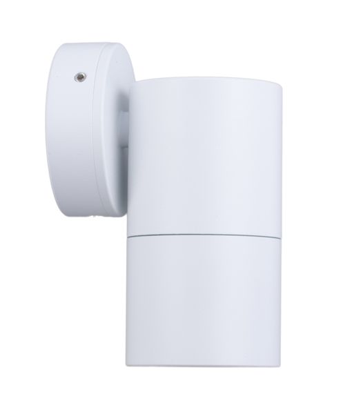 GU10 Exterior Single Fixed Wall Pillar Light White IP65 - PG1FWH