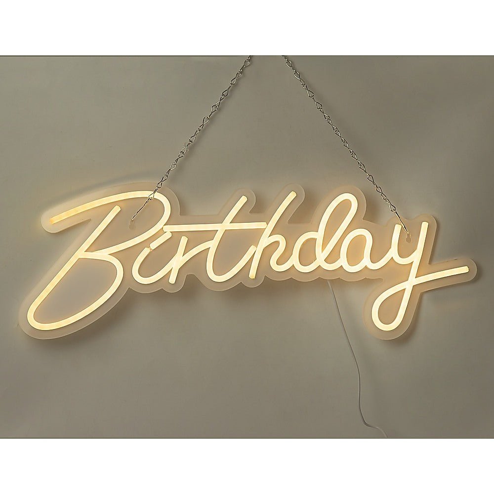 Happy Birthday Neon Sign Hanging Glowing Party Decoration-Home & Garden > Home & Garden Others-Dropli