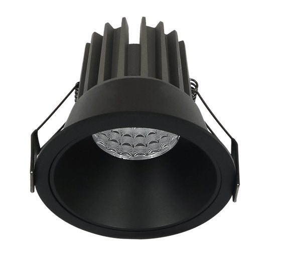 12W Matt Black Ultra Low Glare COB Cast Aluminium Dimmable LED Downlight