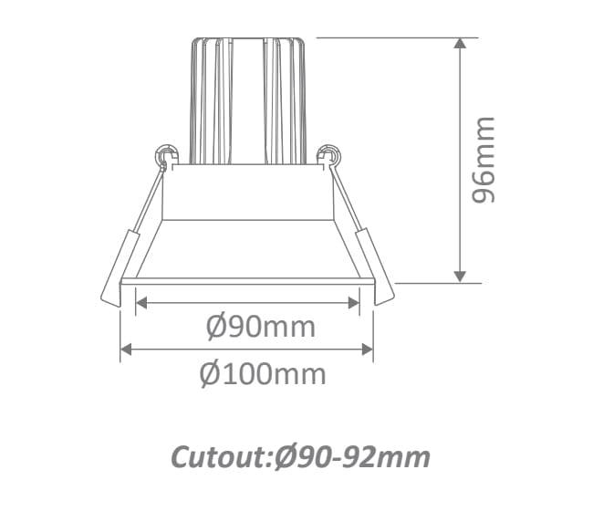 INFINITE 212 12W Low Glare COB Cast Aluminium Dimmable LED Downlight 90mm cut out-LED downlight-LC