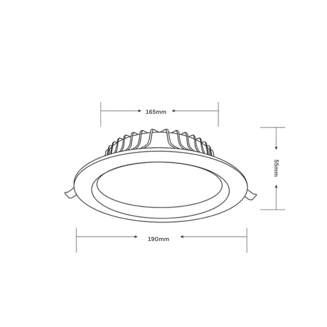 INFINITE 302 20W Tri-Colour LED Downlight 165mm cut out-LED downlight-COPY