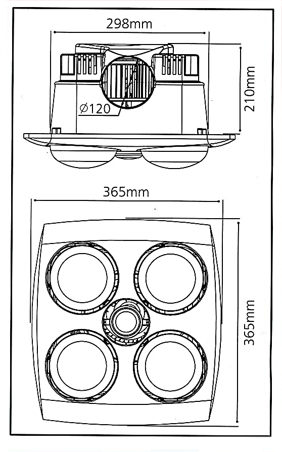 Innolux Comfort 4 Bathroom Heat, Light and Exhaust Fan-3-in-1 Bathroom Heaters-Dropli