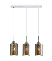 Interior Iron & Chrome Glass With Dotted Effect 3 Light Island Pendant - ESPEJO3X3S photo 2