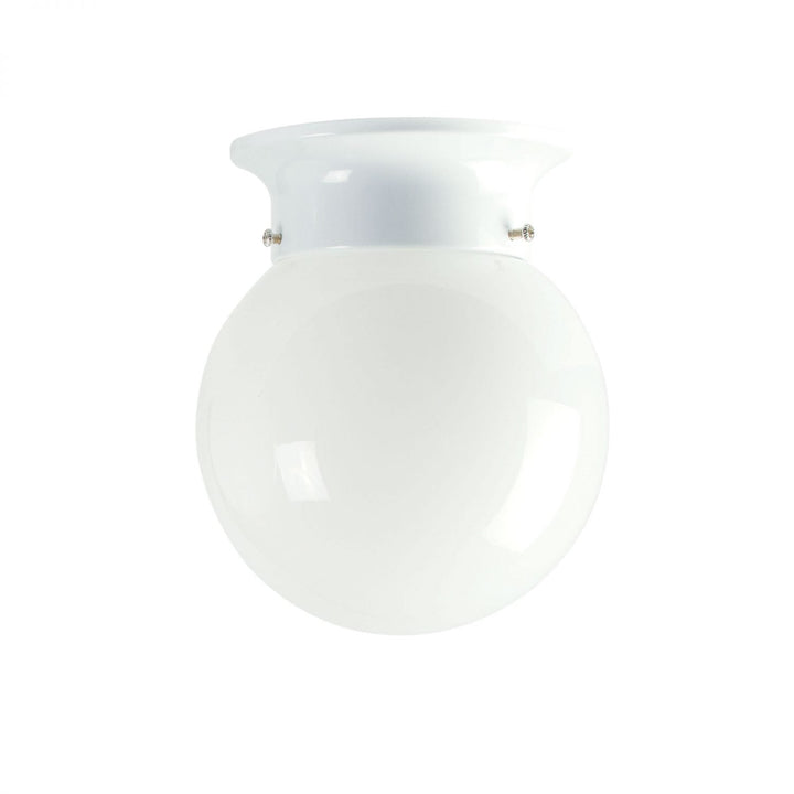 Jetball DIY Glass Ceiling Light 150mm White-DIY Batten Fix Lights-Oriel Lighting