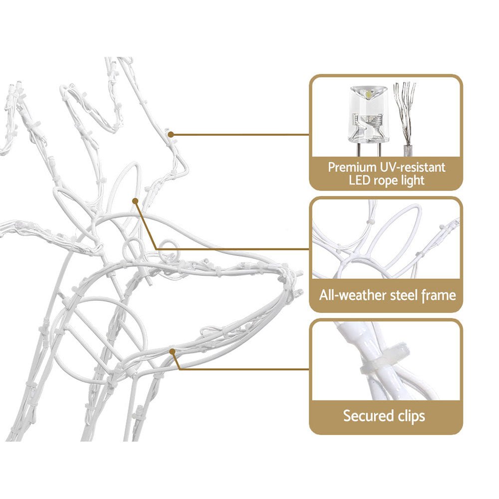 Christmas Motif Lights LED Rope Reindeer Waterproof Outdoor-Occasions > Christmas-Dropli