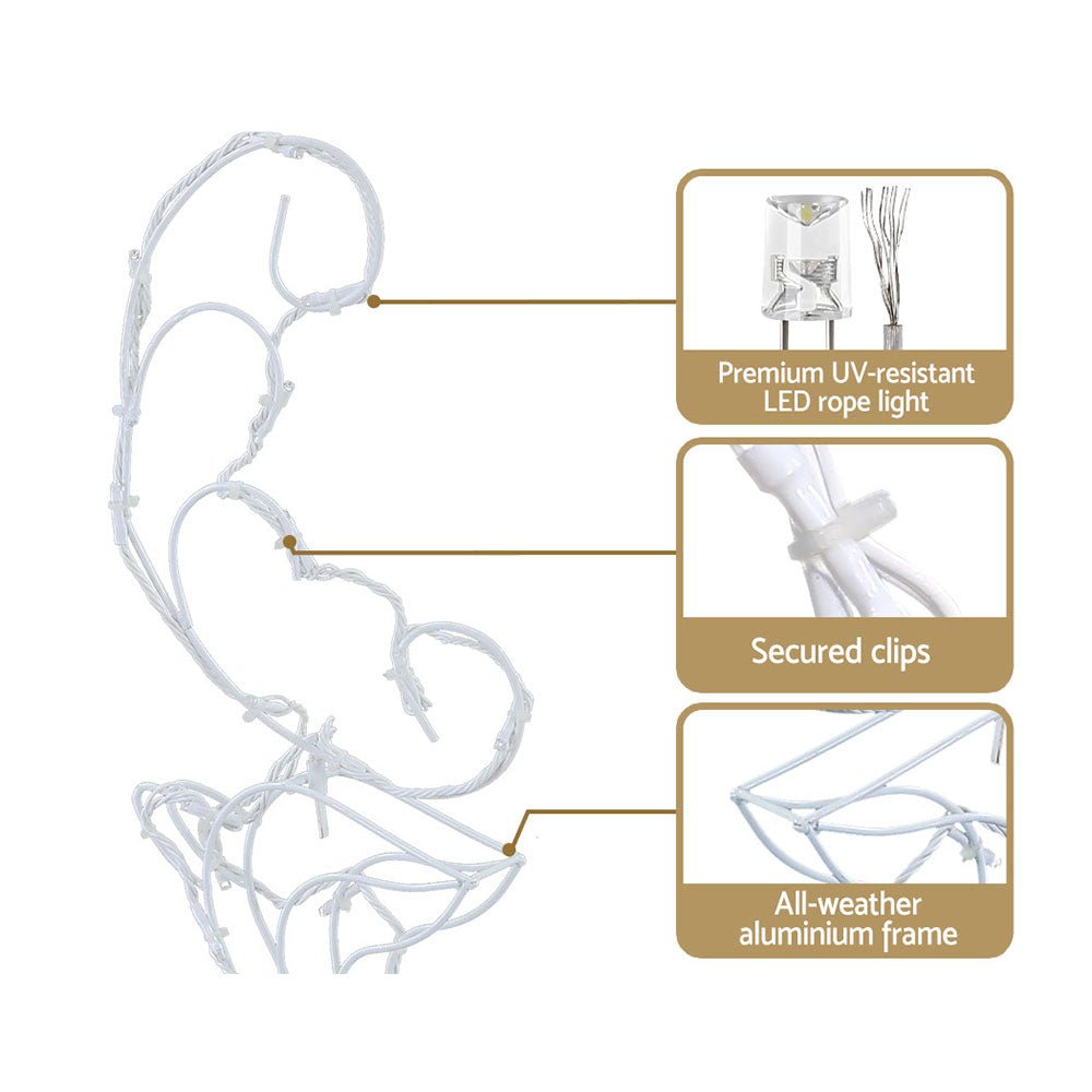 Jingle Jollys Christmas Motif Lights LED Rope Reindeer Waterproof Outdoor Xmas-Occasions > Christmas-Dropli