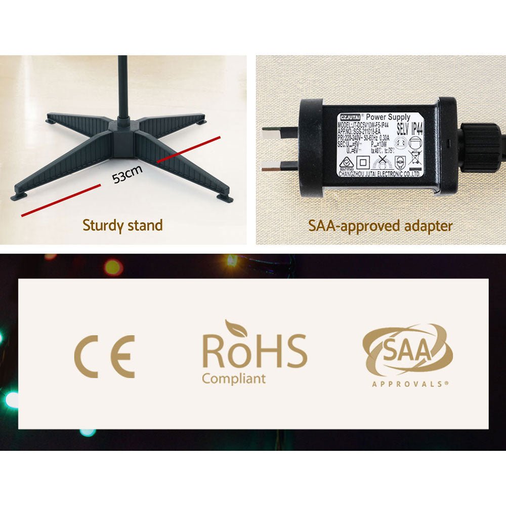 Christmas Tree 1.8M 298 LED Xmas Multi Colour Lights Optic Fibre-Occasions > Christmas-Dropli