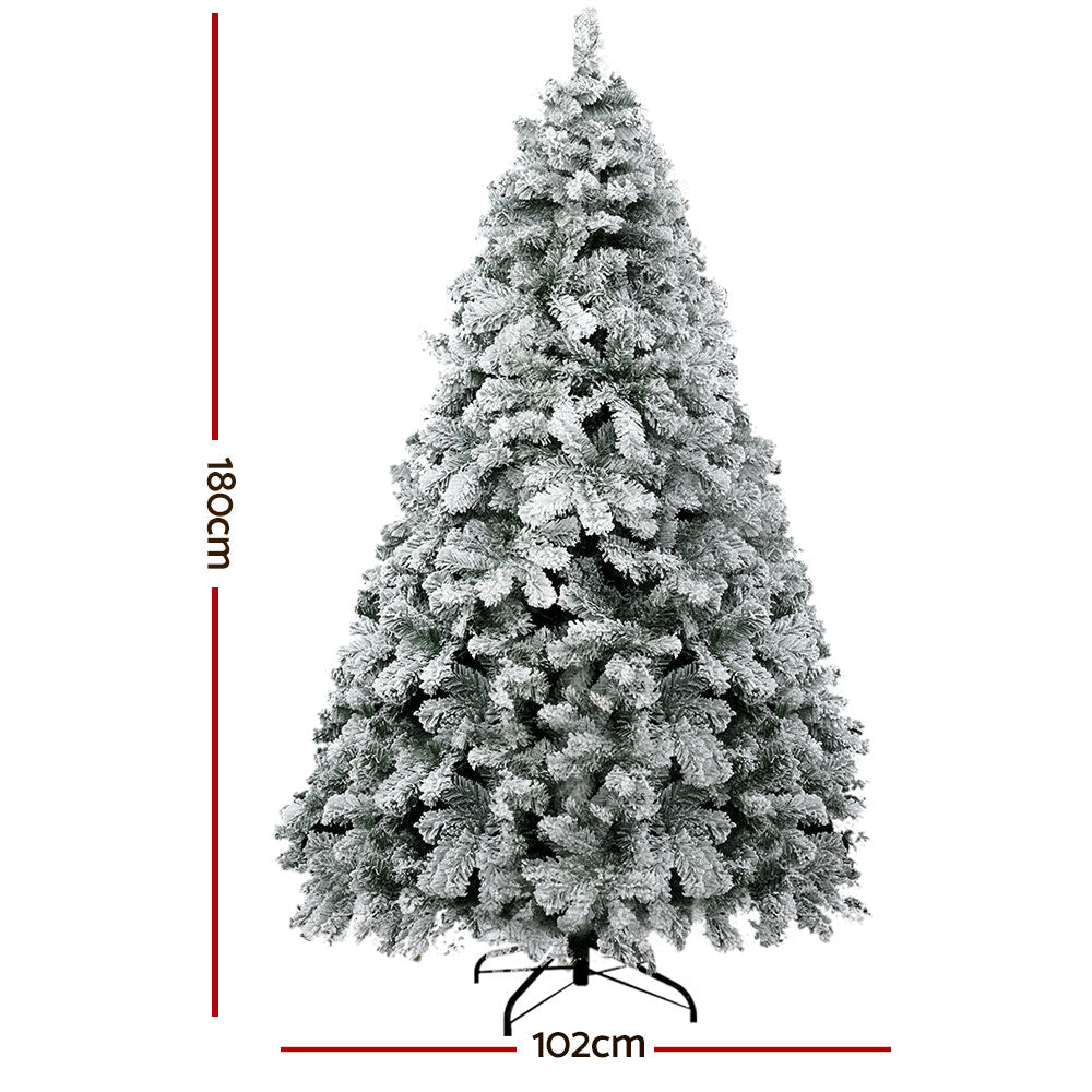 Christmas Tree 1.8M Xmas Trees Decorations Snowy 520 Tips-Occasions > Christmas-Dropli