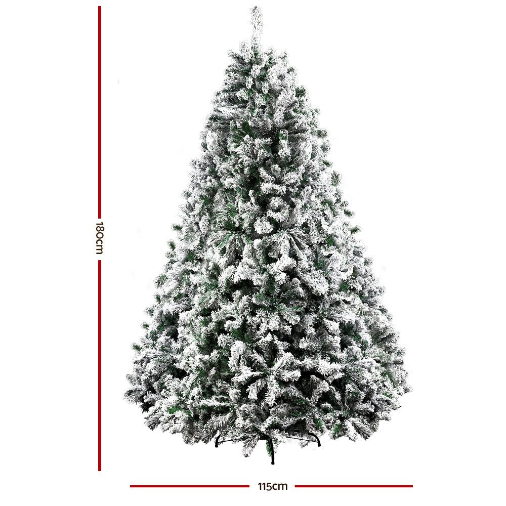 Christmas Tree 1.8M Decorations Snowy 758 Tips-Occasions > Christmas-Dropli