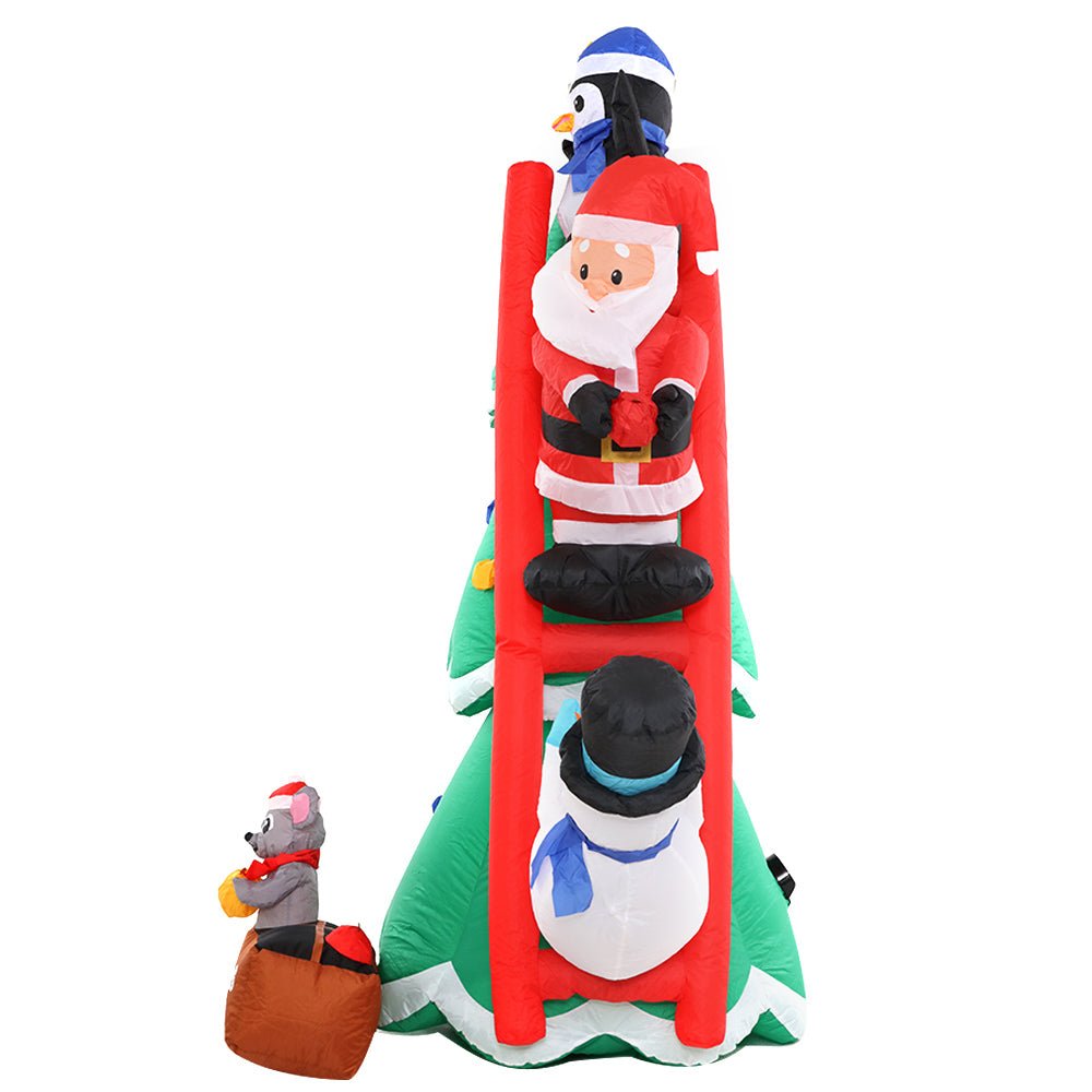 Inflatable Christmas Tree Santa 1.8M Decorations Outdoor LED Light-Occasions > Christmas-Dropli