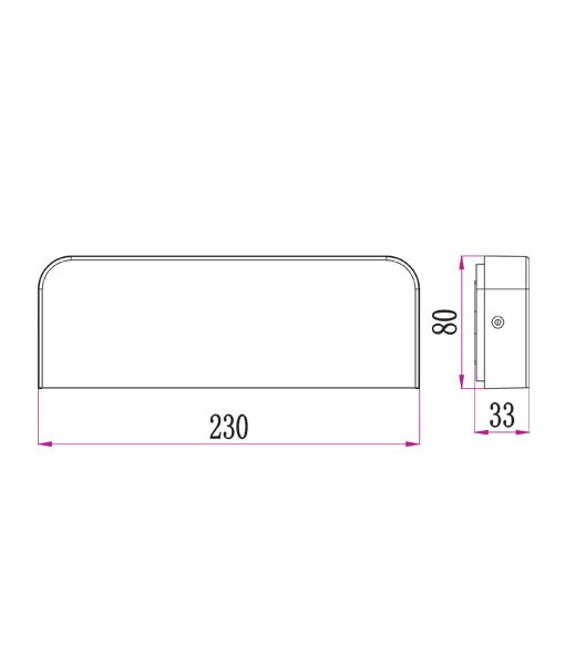 KUK Exterior LED Surface Mounted Wall Light Dark Grey 10W 3000K IP54 - KUK1
