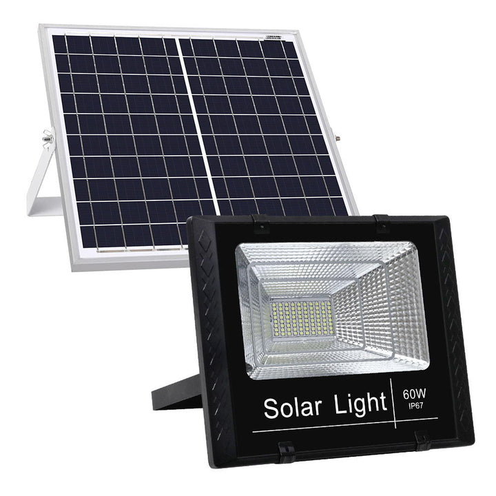 LED Solar Street Flood Light Remote Outdoor Security Lamp 60W-Home & Garden > Lighting-Dropli