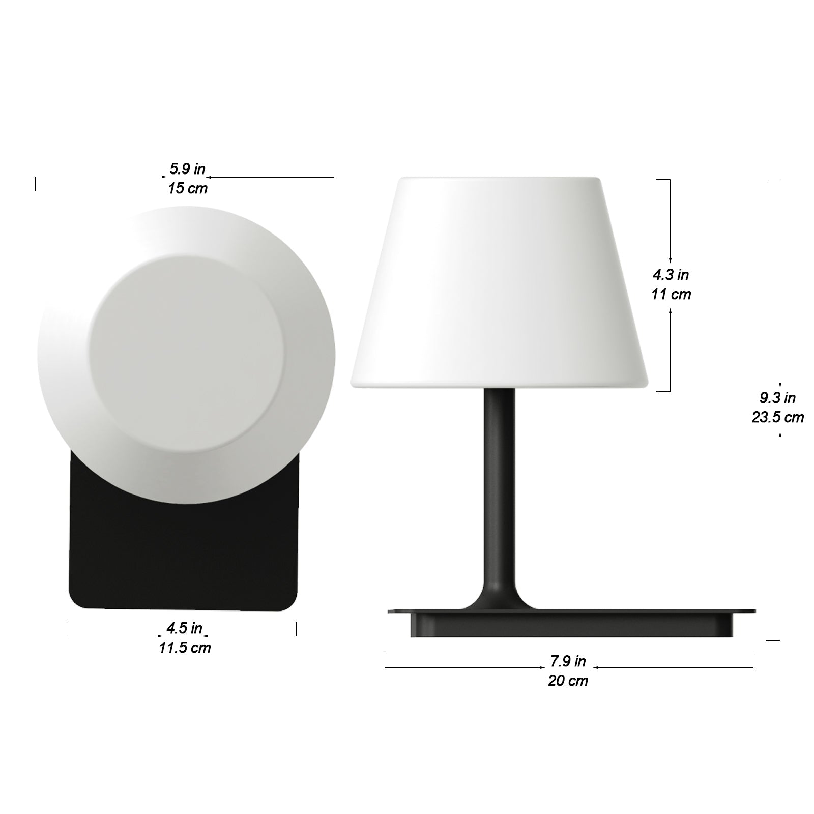 LED Wireless Outdoor touch Dimmable 4000mAh Rechargeable table Light Type C input USB 5V 2A output IP44-Table Light-Dropli