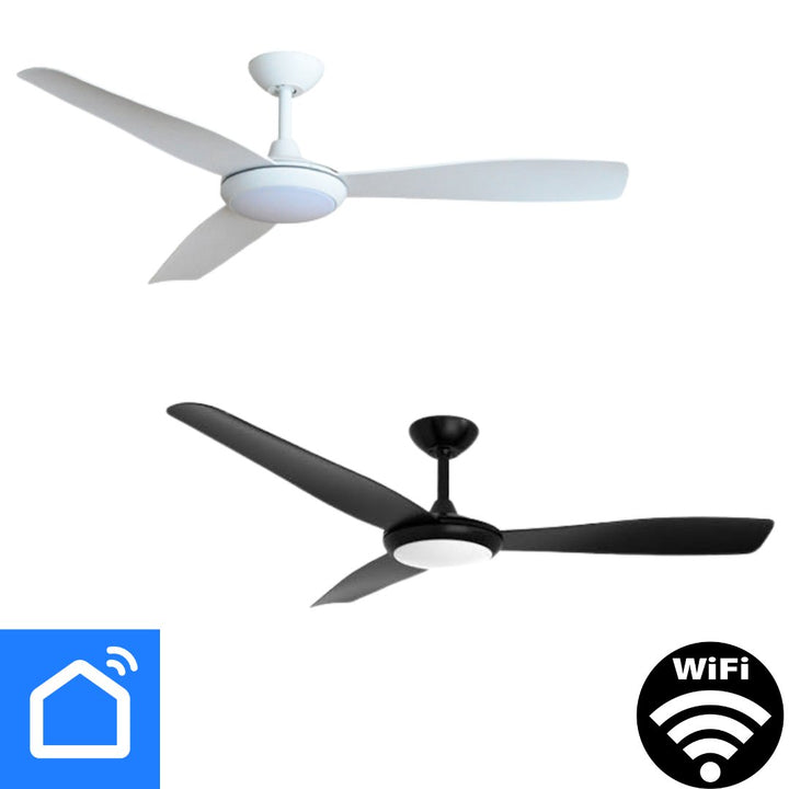 Martec VIPER 132cm 3 Blade Wifi Smart DC Ceiling Fan with remote control & LED Light-Ceiling Fan-Martec