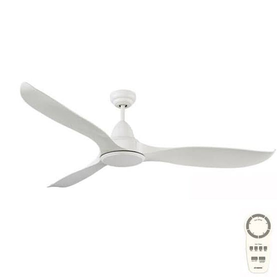 Martec Wave 52" DC Ceiling Fan White with Remote + Light