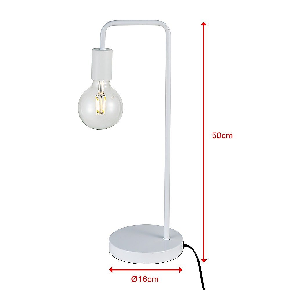 Modern Table lamp Desk Light Base Bedside Bedroom White-Home & Garden > Lighting-Dropli