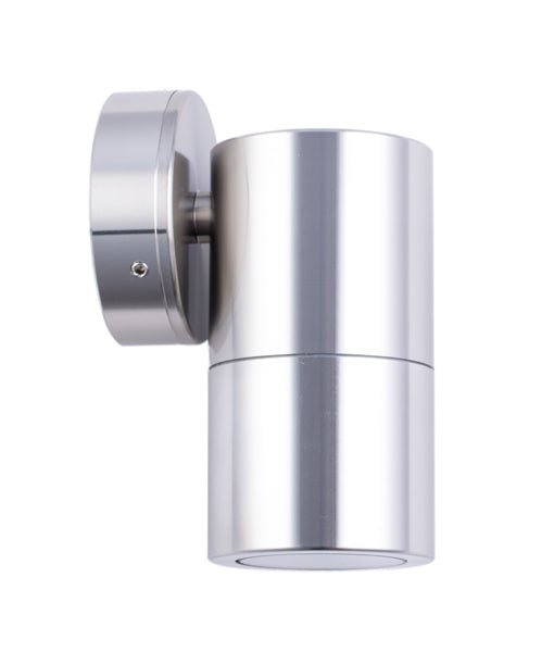 MR16 12V Exterior Single Fixed Wall Pillar Light Anodized Aluminium IP65 - PM1FSHSIL