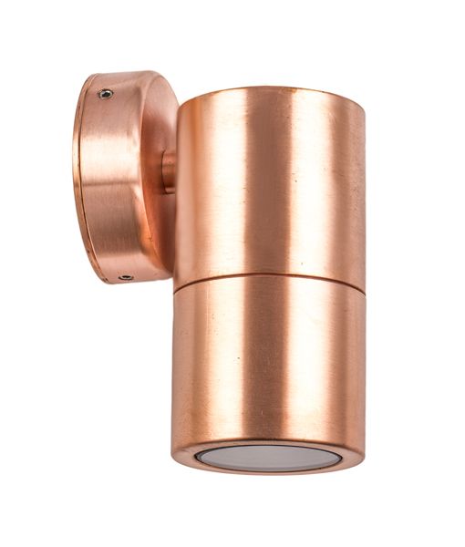 MR16 12V Exterior Single Fixed Wall Pillar Light Copper IP65 - PM1FC
