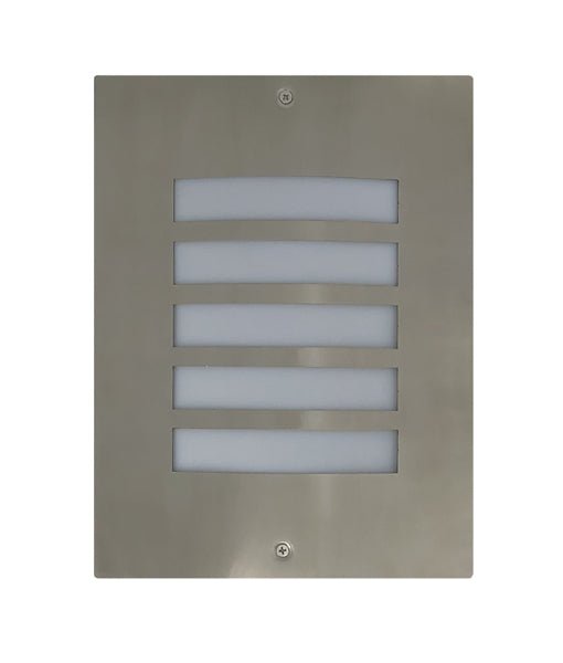 NED Exterior Surface Mounted Wall Light Grilled 316 Stainless Steel IP54 - NED02-Exterior Wall Lights-CLA Lighting