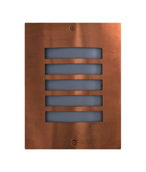 NED Exterior Surface Mounted Wall Light Grilled Copper IP54 - NED01-Exterior Wall Lights-CLA Lighting