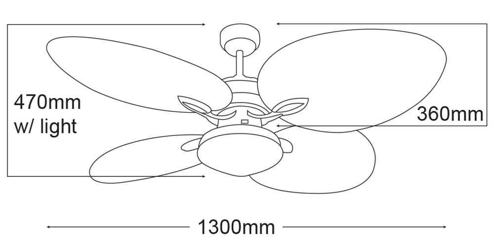 Oasis 52" 4 ABS Blade Palm Leaf Ceiling Fan Only Old Bronze - MOF134OB Martec, FANS, oasis-52-4-abs-blade-palm-leaf-ceiling-fan-only-old-bronze-mof134ob