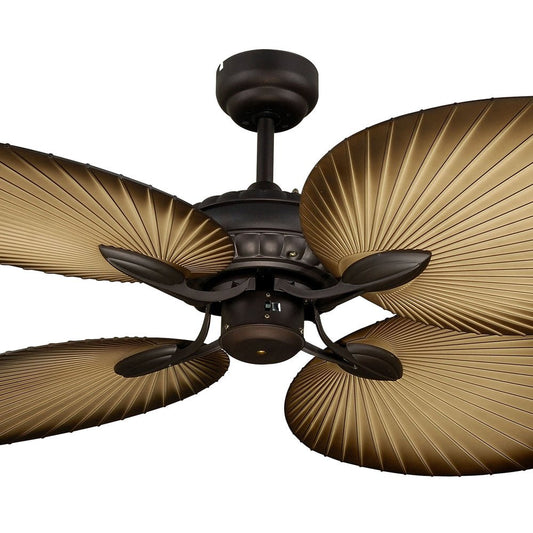 Oasis 52" 4 ABS Blade Palm Leaf Ceiling Fan Only Old Bronze - MOF134OB Martec, FANS, oasis-52-4-abs-blade-palm-leaf-ceiling-fan-only-old-bronze-mof134ob