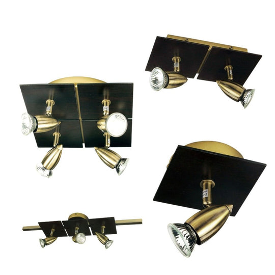 Oriel DEN - 1/2/3/4 Light Metal GU10 Spotlight