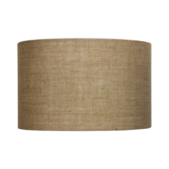 Oriel SHADE - Natural Textured Drum Hessian Shade Only - TABLE LAMP BASE/SUSPENSION REQUIRED