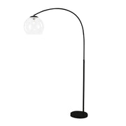 Over 1 Light Floor Lamp Arc Black With Acrylic Shade - SL91207BK photo 1