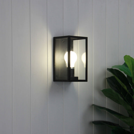 Pandora 1 Light Flush Wall Light Black - OL7843BK