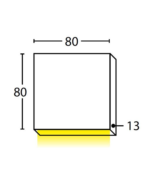 PDL 12V LED Exterior Surface Mounted Square Pillar Wall Light 3W 3000K 316 Stainless Steel IP65 - PDL1SQSS
