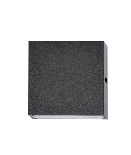 PDL 12V LED Exterior Surface Mounted Square Pillar Wall Light 3W 3000K Black IP65 - PDL1SQBL