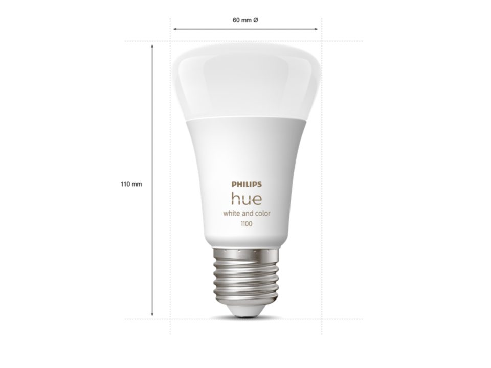 Philips Hue Smart Bulb 11W A60 E27 White & Colour (Twin Pack)