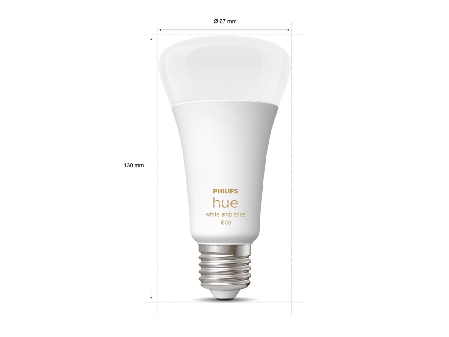 Philips Hue A67 - White Ambiance E27 Globe